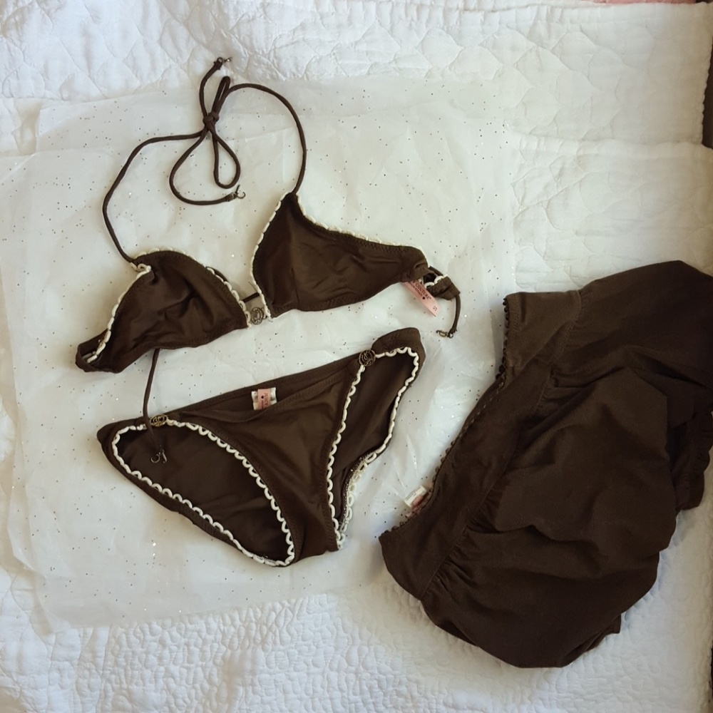 Juicy couture bikini set plus skirt (3 piece)